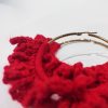 Scarlet Fringe Hoops
